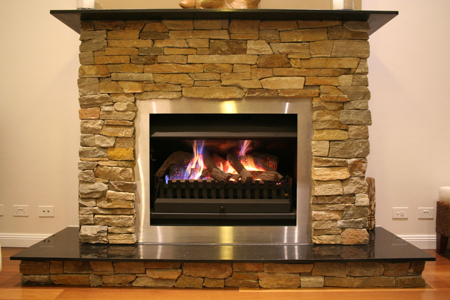 Mitta Mitta drystone fireplace