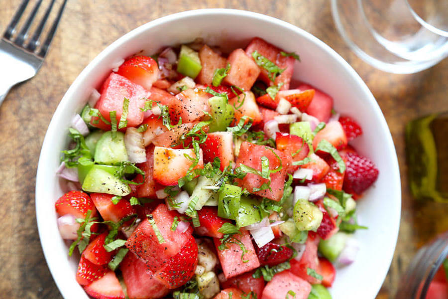 Watermelon Strawberry Salad2OPTM
