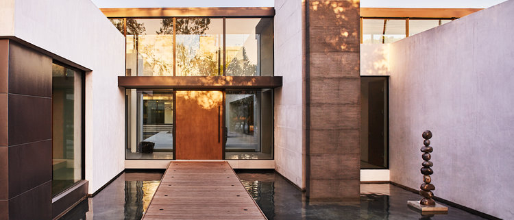 Front Entrance of Orlando Residence design by June Street Architecture Los Angeles