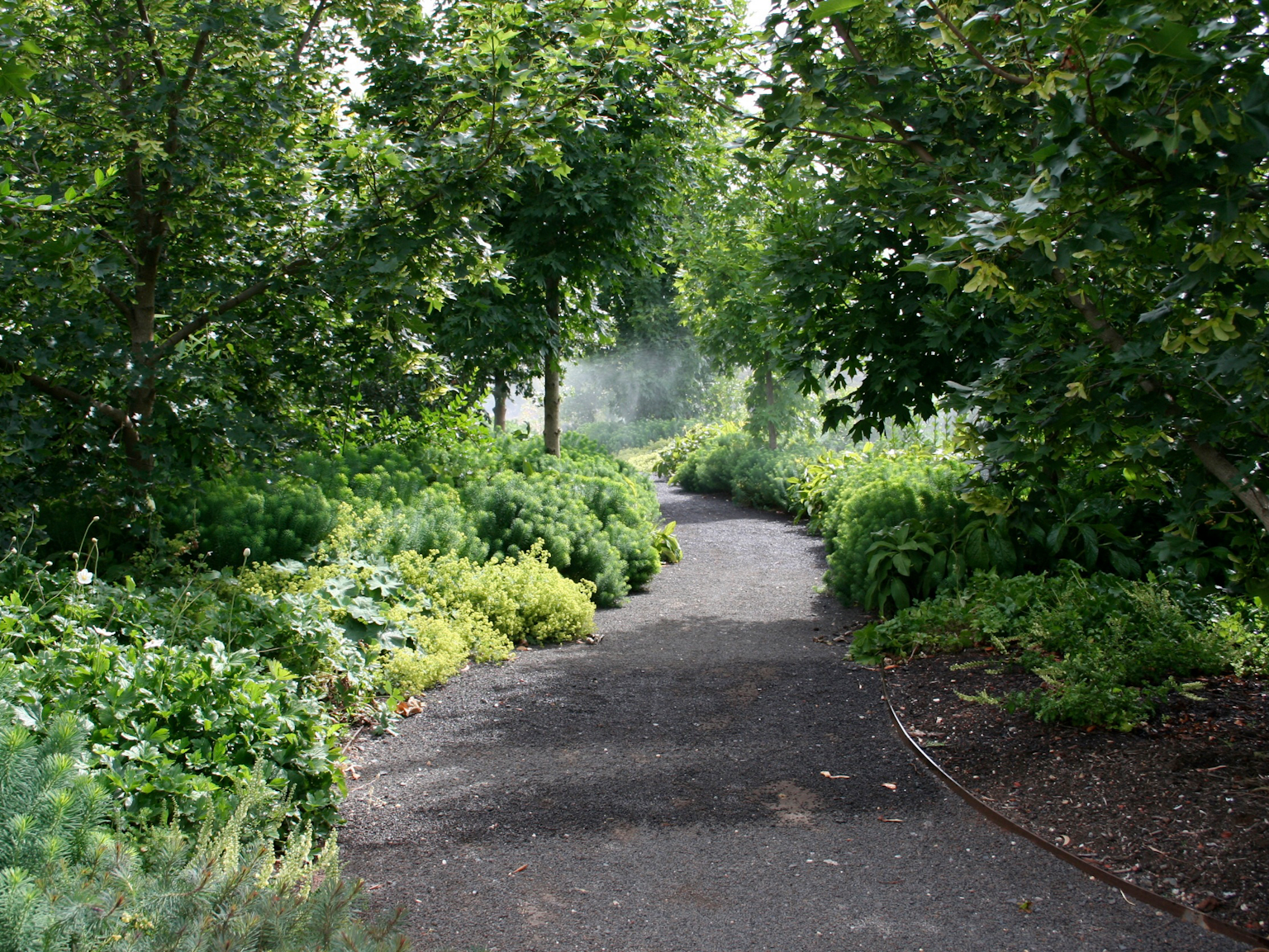 Stonefields curved garden gravel pathway