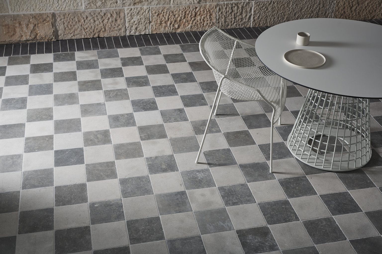 Checkerboard Vella and Selene Limestone