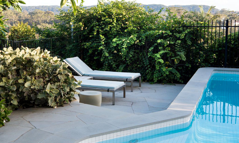 White + Dickson Architects residential pool featuring Eco Outdoor Bolzano® Crazy Paving
